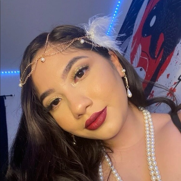 Faux Pearl Decor Chain Hair Band - Picture 7 of 12